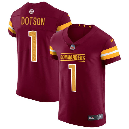 Jahan Dotson Men's Nike Burgundy Washington Commanders Vapor Untouchable Elite Custom Jersey