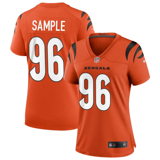 Cam Sample Women's Nike Orange Cincinnati Bengals Alternate Game Custom Jersey