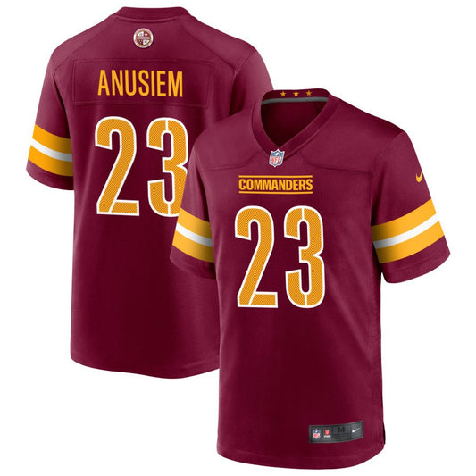 Chigozie Anusiem Men's Nike Burgundy Washington Commanders Game Custom Player Jersey