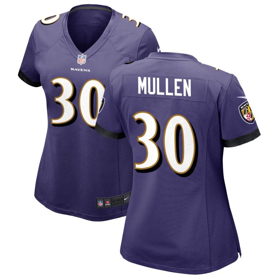 Trayvon Mullen Women's Nike Purple Baltimore Ravens Custom Game Jersey