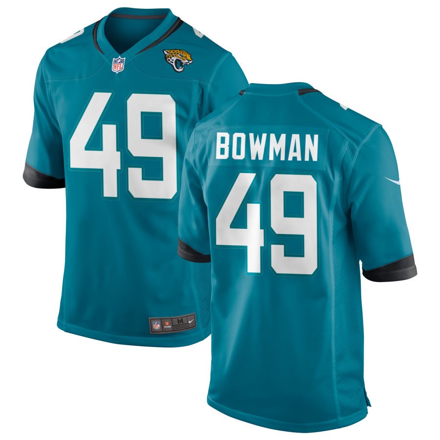 Shawn Bowman Youth Nike Teal Jacksonville Jaguars Custom Game Jersey