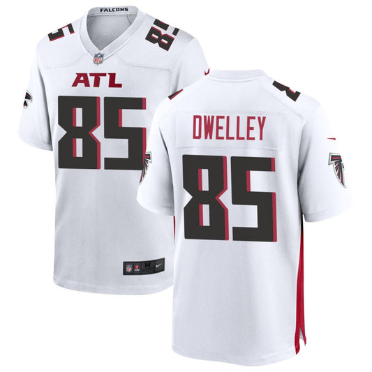 Ross Dwelley Men's Nike White Atlanta Falcons Custom Game Jersey