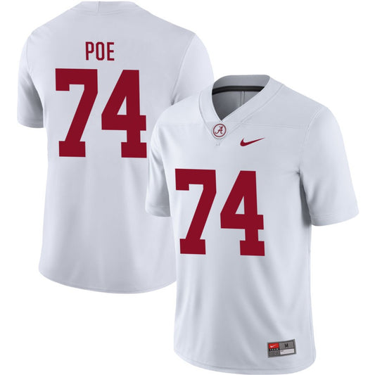 Casey Poe Men's Nike White Alabama Crimson Tide Pick-A-Player NIL Replica Football Jersey