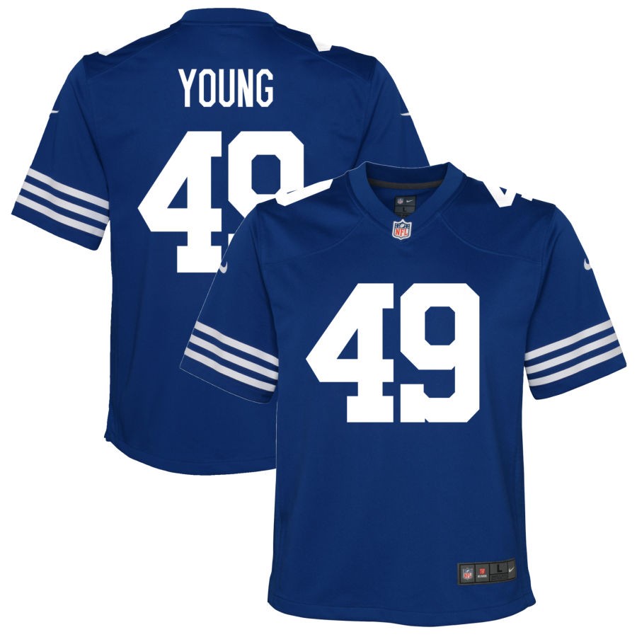 Craig Young Youth Nike Royal Indianapolis Colts Alternate Custom Game Jersey