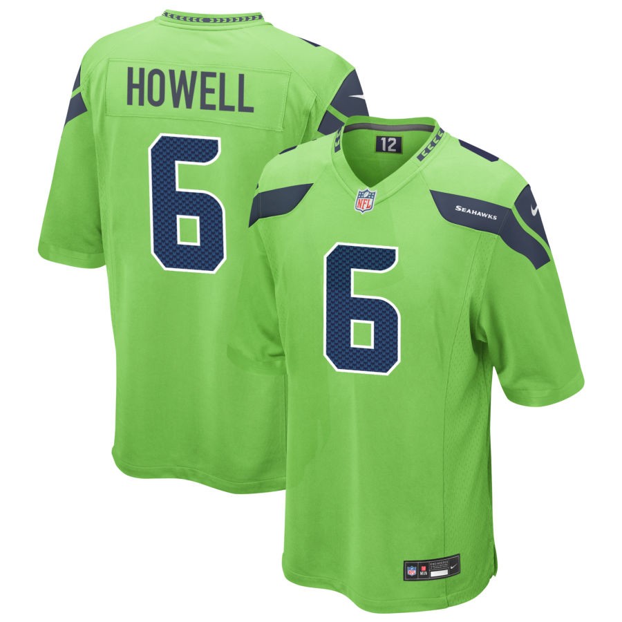 Sam Howell Men's Nike Neon Green Seattle Seahawks Alternate Custom Game Jersey