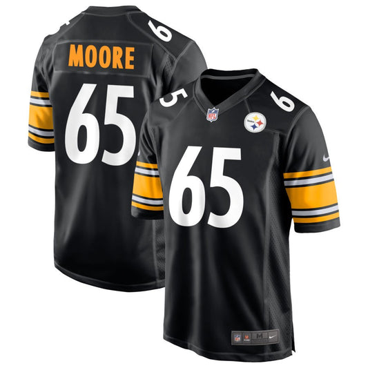 Dan Moore Men's Nike Black Pittsburgh Steelers Game Custom Player Jersey