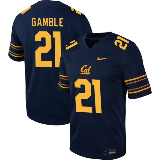 Collin Gamble Men's Nike  Navy Cal Bears Pick-A-Player NIL Football Game Jersey