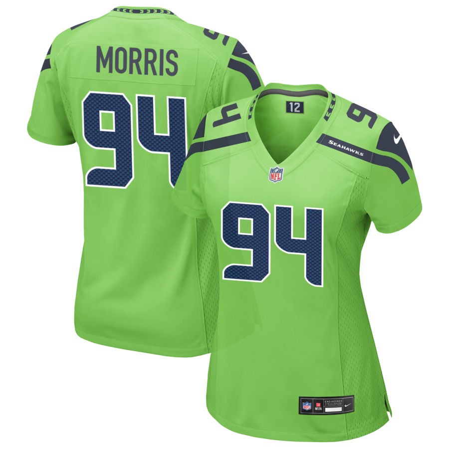 Mike Morris Women's Nike Neon Green Seattle Seahawks Alternate Custom Game Jersey