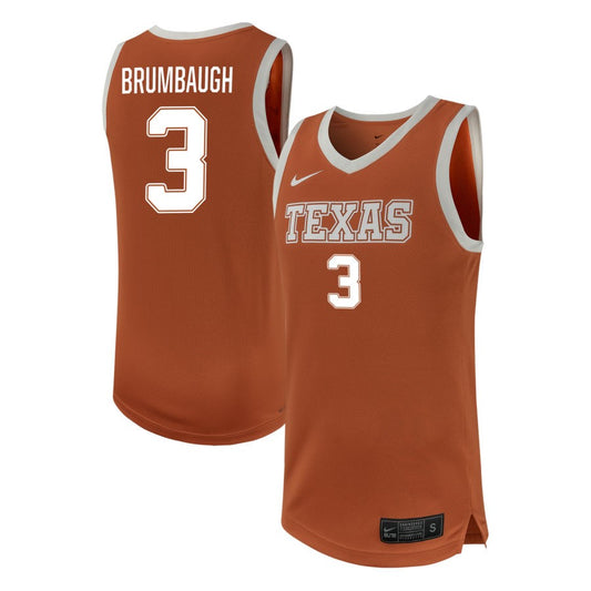 Rowan Brumbaugh Men's Nike Texas Orange Texas Longhorns NIL Pick-A-Player Men's Basketball Replica Jersey