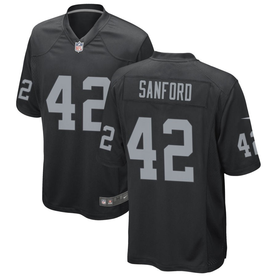 Phalen Sanford Men's Nike Black Las Vegas Raiders Custom Game Jersey