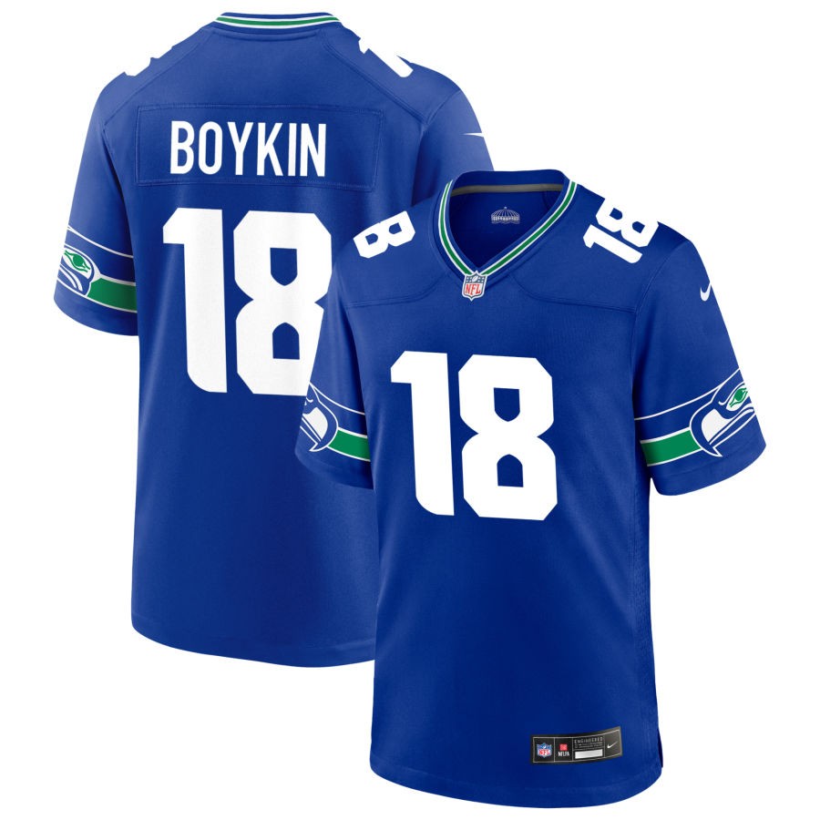 Lance Boykin Women's Nike College Navy Seattle Seahawks Custom Game Jersey