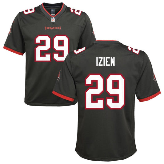 Christian Izien Youth Nike Pewter Tampa Bay Buccaneers Alternate Custom Game Jersey