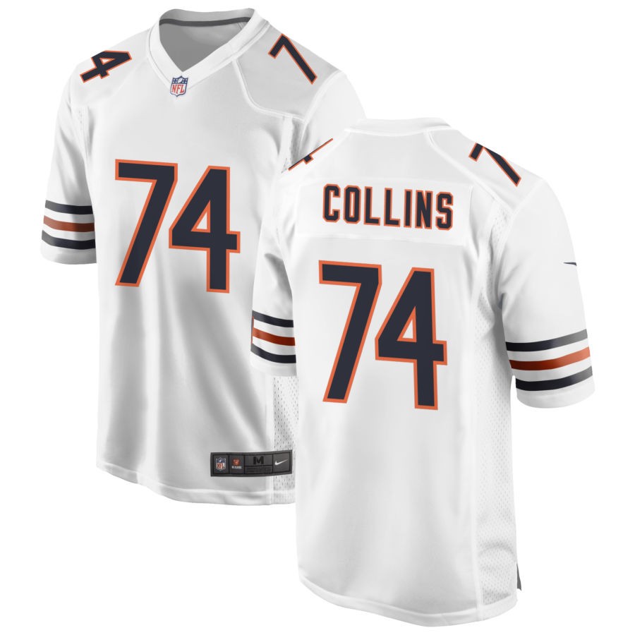 Aviante Collins Men's Nike White Chicago Bears Custom Game Jersey