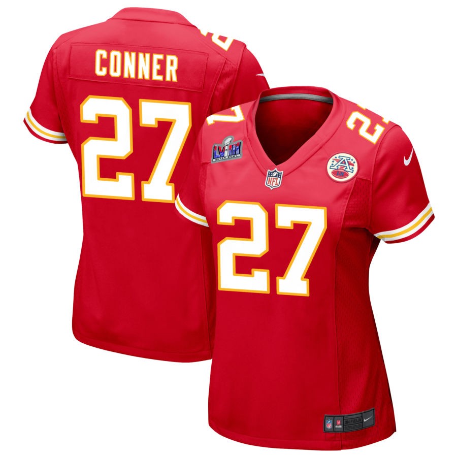 Chamarri Conner Women's Nike Red Kansas City Chiefs Super Bowl LVIII Patch Custom Game Jersey