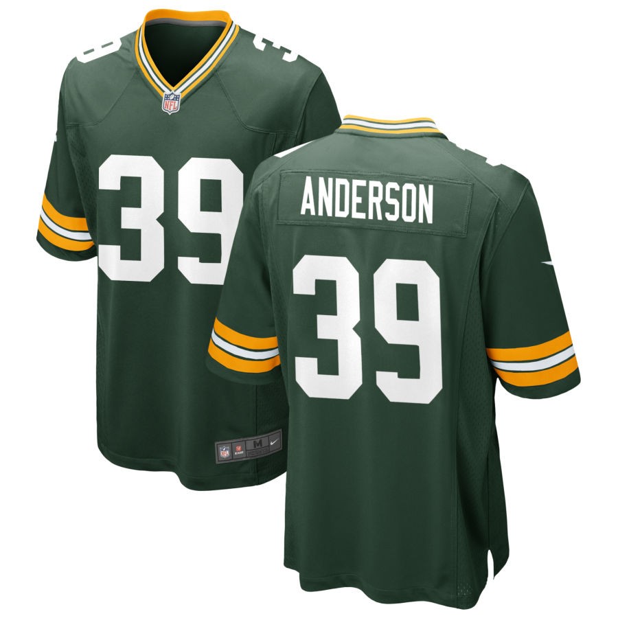 Zayne Anderson Men's Nike Green Green Bay Packers Custom Game Jersey