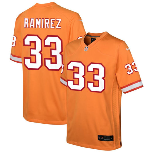 Jose Ramirez Youth Nike Orange Tampa Bay Buccaneers Custom Throwback Game Jersey