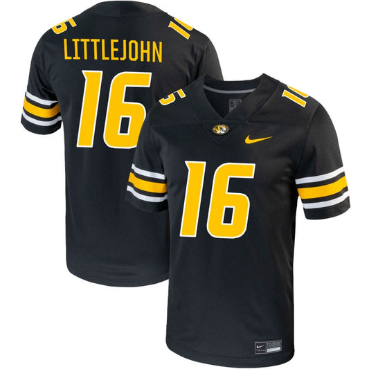 Brayshawn Littlejohn Men's Nike Black Missouri Tigers Pick-A-Player NIL Replica Football Jersey
