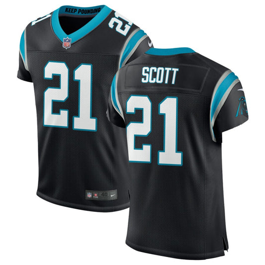 Nick Scott Men's Nike Black Carolina Panthers Classic Custom Elite Jersey