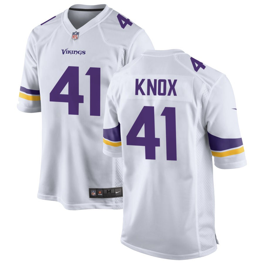 Trey Knox Men's Nike White Minnesota Vikings Custom Game Jersey