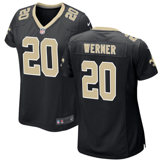 Pete Werner Women's Nike Black New Orleans Saints Custom Game Jersey