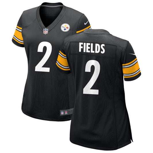 Justin Fields Women's Nike Black Pittsburgh Steelers Custom Game Jersey