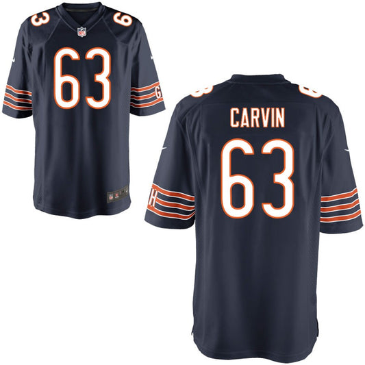 Jerome Carvin Youth Nike Navy Chicago Bears Custom Game Jersey