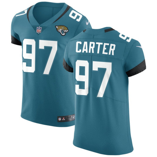 Andre Carter Men's Nike Teal Jacksonville Jaguars Vapor Untouchable Elite Custom Jersey