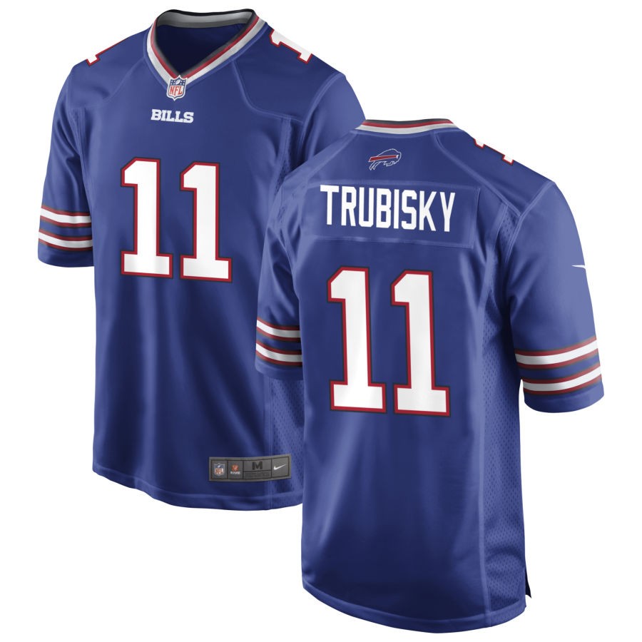 Mitchell Trubisky Men's Nike Royal Buffalo Bills Custom Game Jersey