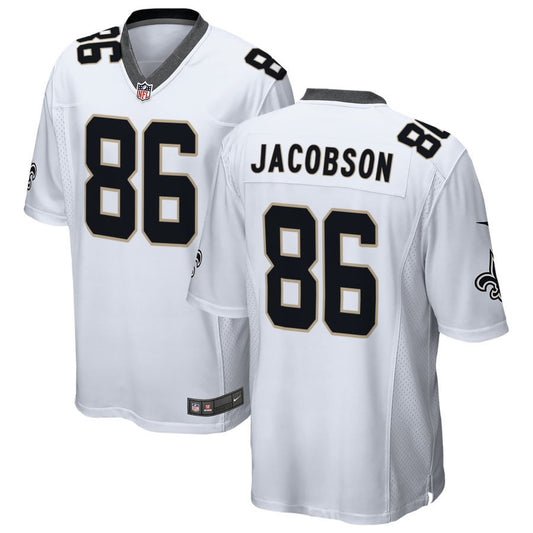 Michael Jacobson Men's Nike White New Orleans Saints 2018 Custom Game Jersey