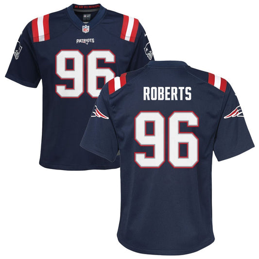 Sam Roberts Youth Nike Navy New England Patriots Custom Game Jersey