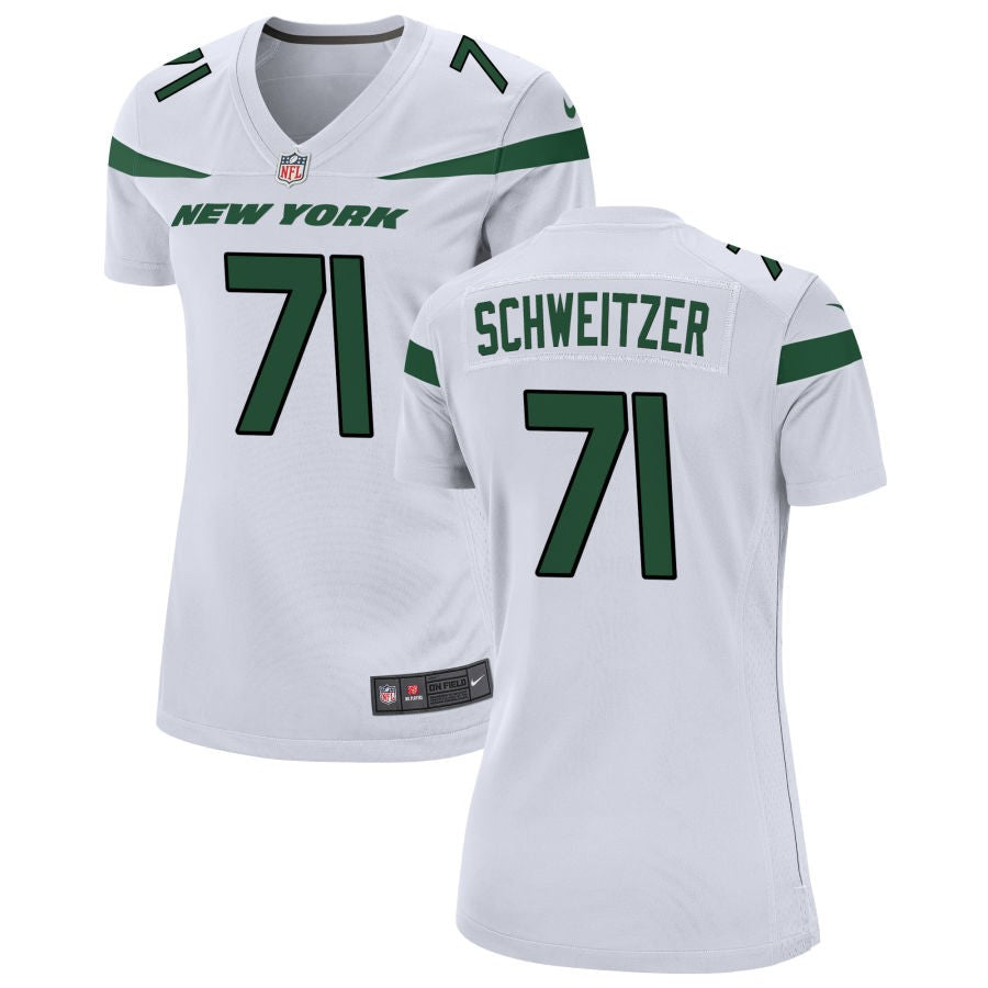 Wes Schweitzer Women's Nike White New York Jets Custom Game Jersey