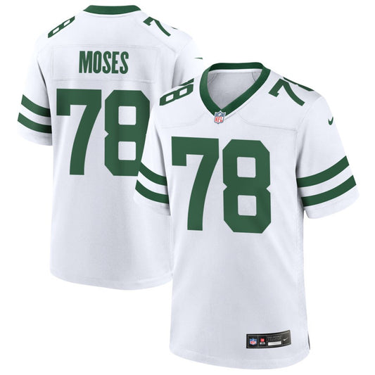 Morgan Moses Men's Nike  Legacy White New York Jets Custom Game Jersey