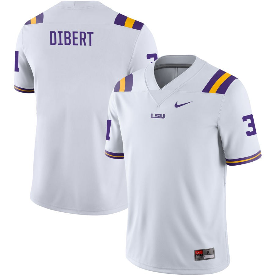 Nathan Dibert Men's Nike White LSU Tigers Pick-A-Player NIL Replica Football Jersey