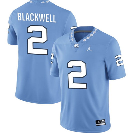 Gavin Blackwell Men's Jordan Brand Carolina Blue North Carolina Tar Heels Pick-A-Player NIL Replica Football Jersey