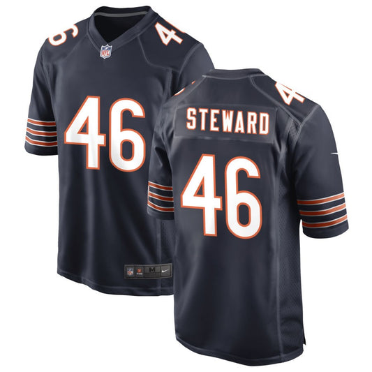 Reddy Steward Men's Nike Navy Chicago Bears Custom Game Jersey