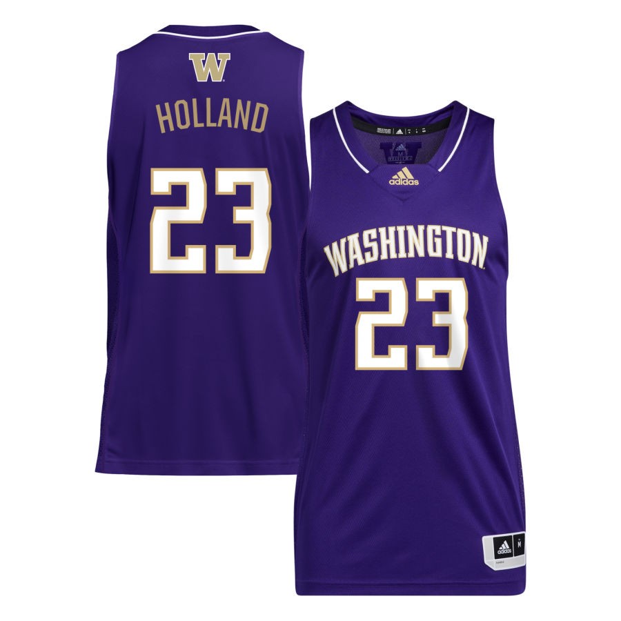 Anthony Holland Unisex adidas Purple Washington Huskies Pick-A-Player NIL Men's Basketball Jersey