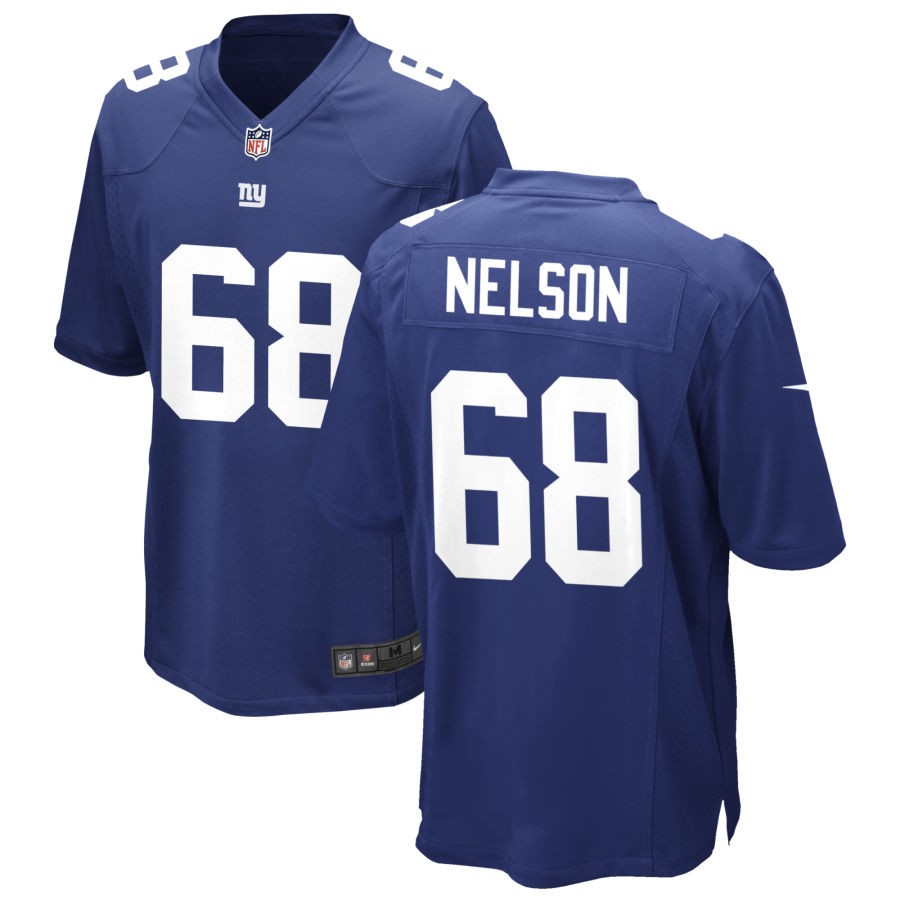 Matt Nelson Men's Nike Royal New York Giants Custom Game Jersey