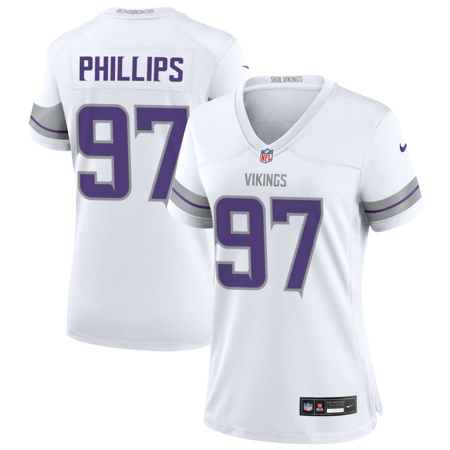 Harrison Phillips Women's Nike White Minnesota Vikings Alternate Custom Game Jersey