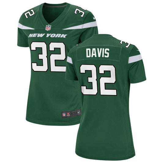 Isaiah Davis Women's Nike Gotham Green New York Jets Custom Game Jersey