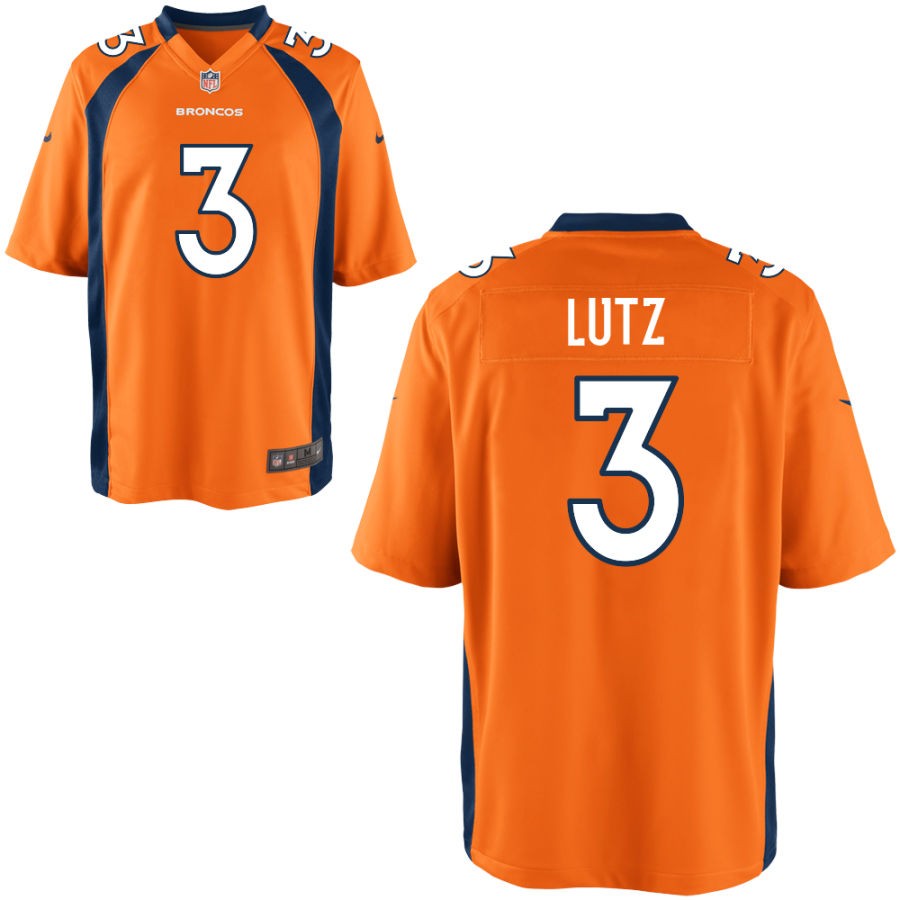 Wil Lutz Youth Nike Orange Denver Broncos Custom Game Jersey