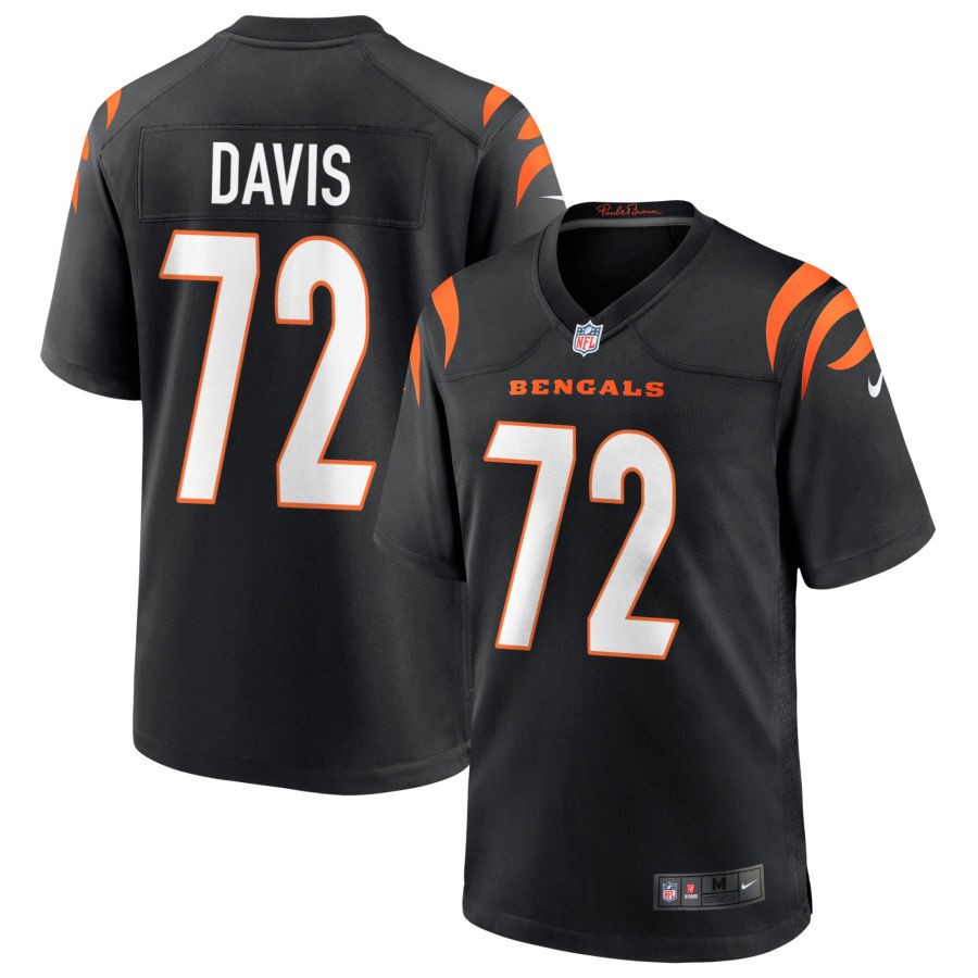 Domenique Davis Men's Nike Black Cincinnati Bengals Game Custom Jersey