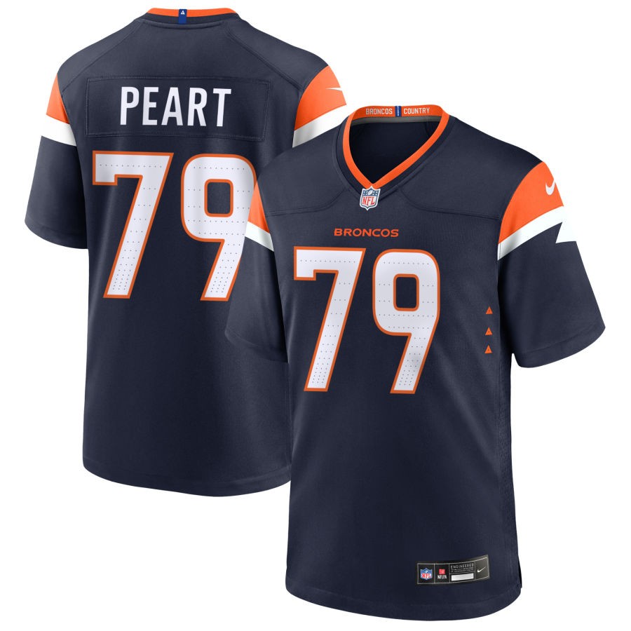 Matt Peart Men's Nike  Navy Denver Broncos Alternate Custom Game Jersey