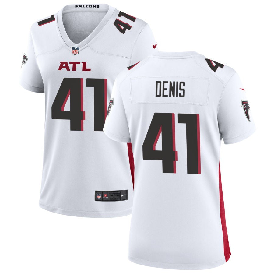 Lukas Denis Women's Nike Atlanta Falcons White Custom Game Jersey