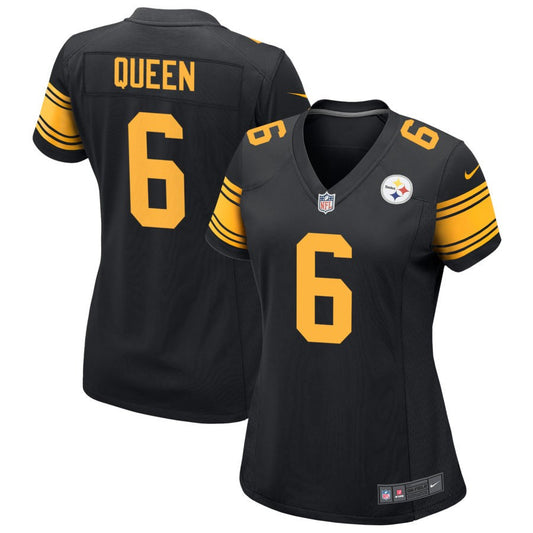 Patrick Queen Women's Nike  Black Pittsburgh Steelers Alternate Custom Game Jersey