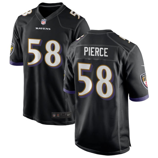 Michael Pierce Men's Nike Black Baltimore Ravens Alternate Custom Game Jersey