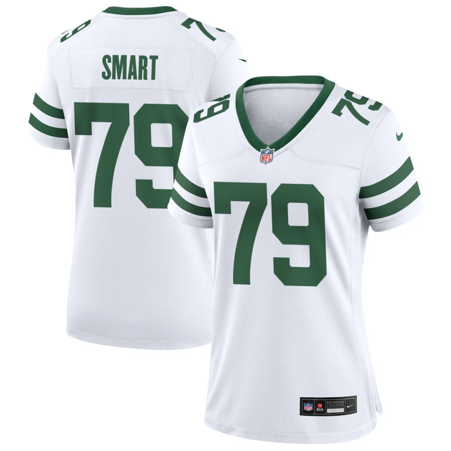 Tanzel Smart Women's Nike  Legacy White New York Jets Custom Game Jersey