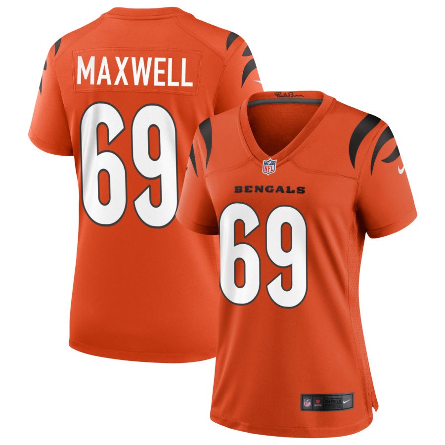 Devonnsha Maxwell Women's Nike Orange Cincinnati Bengals Alternate Game Custom Jersey