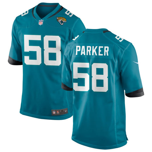 Andrew Parker Men's Nike Teal Jacksonville Jaguars Alternate Custom Game Jersey