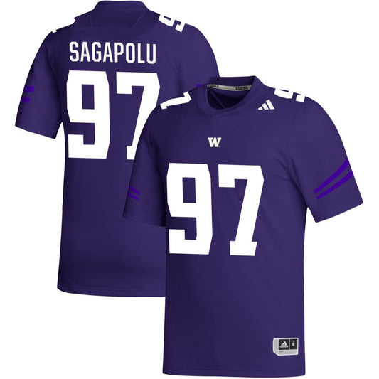 Logan Sagapolu Men's adidas  Purple Washington Huskies Pick-A-Player NIL Replica Football Jersey