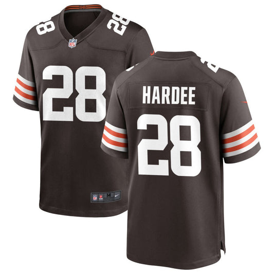 Justin Hardee Men's Nike Cleveland Browns Brown Custom Game Jersey